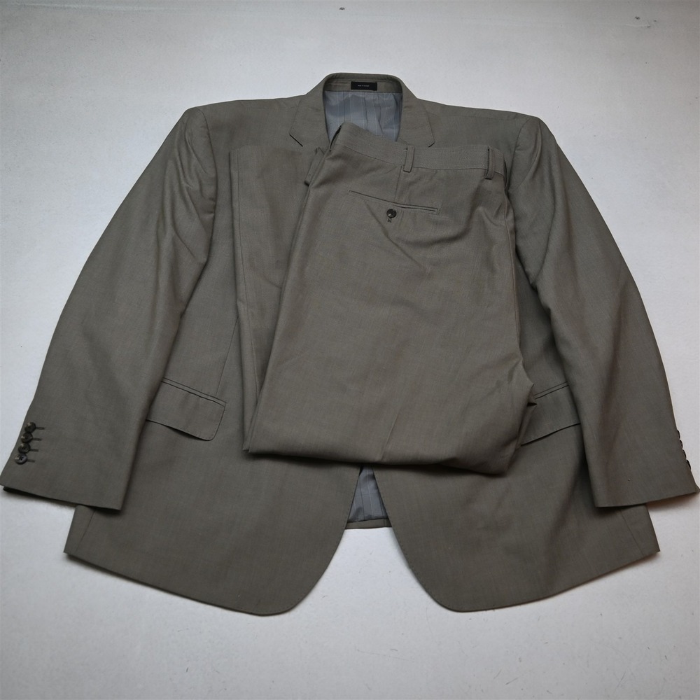 J Ferrar 52S 46x29 Beige Khaki Big Mens Jacket Pants Suit